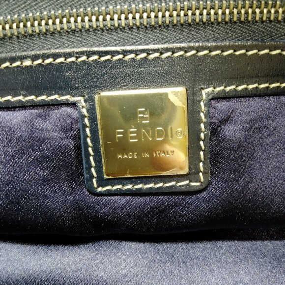 authentic Fendi Hand Bag Brown Canvas - Picture 7 of 10